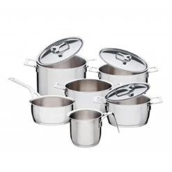 Alessi Pots & Pans Pannenset Rvs 9-delig