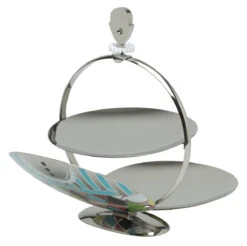 Alessi Fatman Opvouwbare Etagère Rond 23,3 Cm Rvs Glans