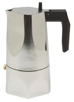 Alessi Ossidiana Mokapot 3-kops Aluminium Glans