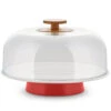 Alessi BG06 R Mattina Taartplateau ø 31,6 Cm Porselein Rood