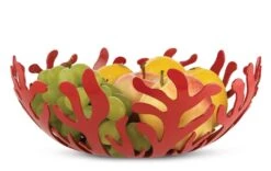 Alessi Mediterraneo Fruitschaal ø 29 Cm Rvs Rood 3 Alessi Mediterraneo Fruitschaal ø 29 Cm Rvs Rood -Goedkope Alessi winkel esi01 29 r 02