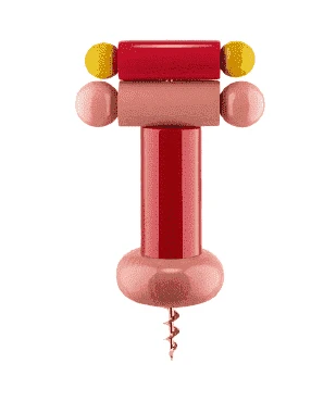 Alessi Twergi ES17 2 kurkentrekker hout roze Alessi Twergi ES17 2 Kurkentrekker Hout Roze -Goedkope Alessi winkel kurkentrekker roze