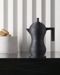 Alessi Pulcina Percolator 1-kops Aluminium Volledig Zwart -Goedkope Alessi winkel mdl02bb 02 2