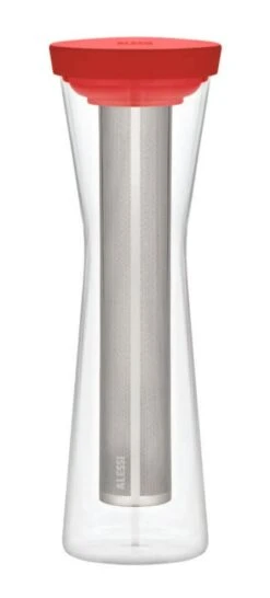 Alessi GIA31 R Mazagran Cold Brew Koffiekaraf 900 Ml Glas Rood